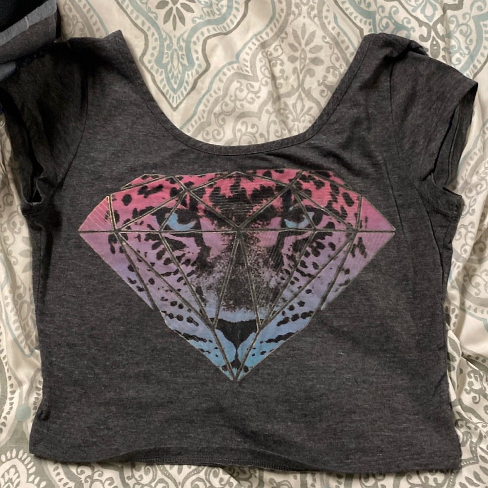 Vintage Charlotte Russe 90s tiger crop top